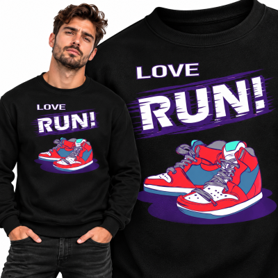 BLUZA ŚMIESZNA  LOVE RUN